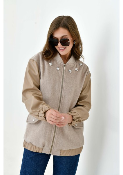 Kadın Kaşe Kaban Beige indirimleri