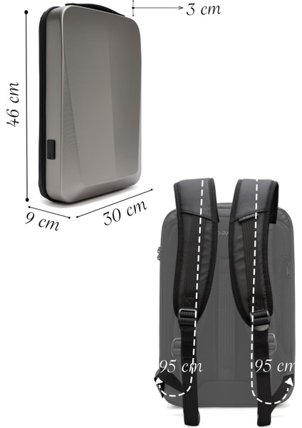 D-Pack Erkek Metalik Teknolojik Sırt Çantası 24SBD3009HC