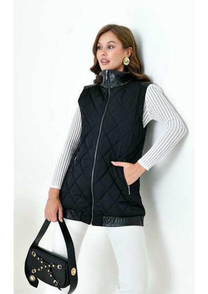 Kadın Kapitone Yelek Siyah modelleri