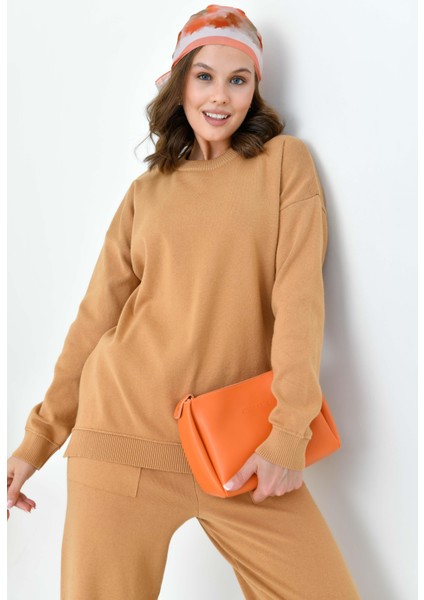 Kadın Düz Basic Ikili Takım Bisküvi fırsatları