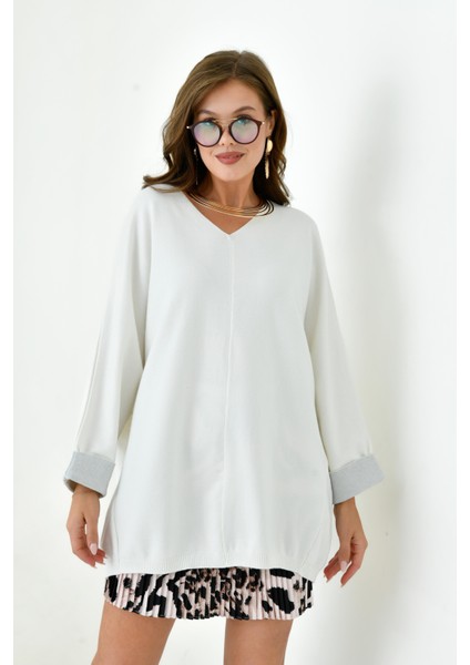 Kadın Yarasa Kesim Tunik Ekru fırsatları