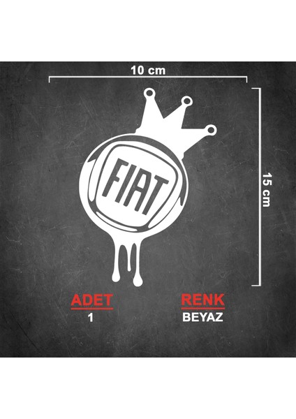 Fiat Taç Sticker - Fiat Sticker - Oto Sticker - Araba Sticker - Araç Sticker - Cam Sticker