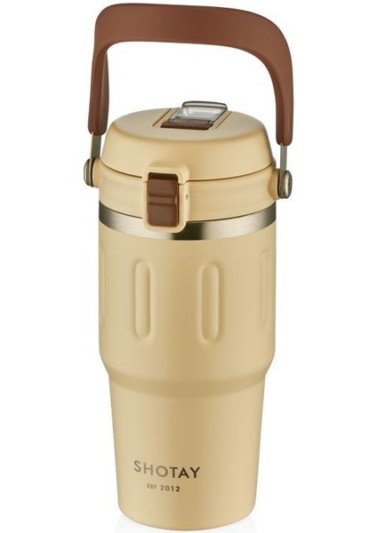 Termos Bardak Seyahat ve Outdoor 650ML Krem