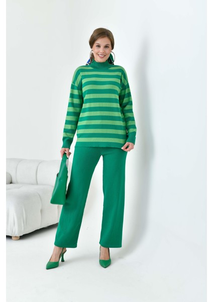 Kadın Çizgili Ikili Takım Yeşil fiyatları