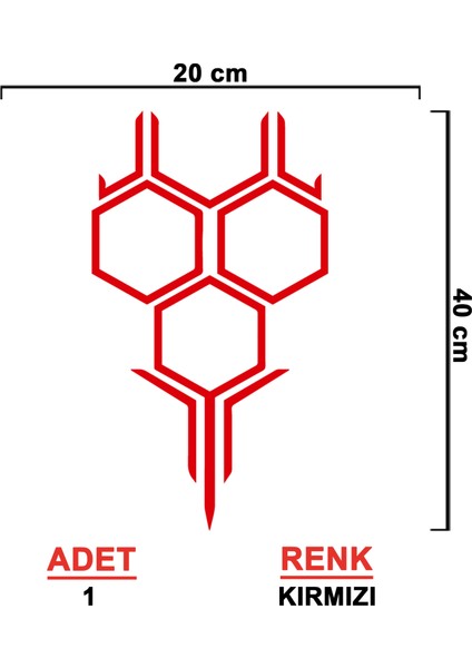 Bal Peteği Sticker- Kaput Sticker - Oto Sticker - Araba Sticker - Araç Sticker - Oto Aksesuar