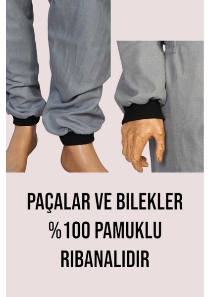 S - Hasta Bakım Tulumu %100 Pamuk Ribanalı Demans Tulumu Hasta Bakım Kıyafeti Hasta Tulumu indirimleri