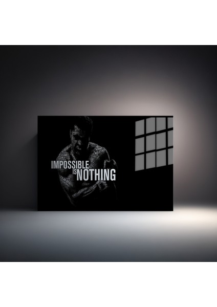 Motivasyon Cam Tablo, Kaligrafi, 3d Dekoratif Baskı