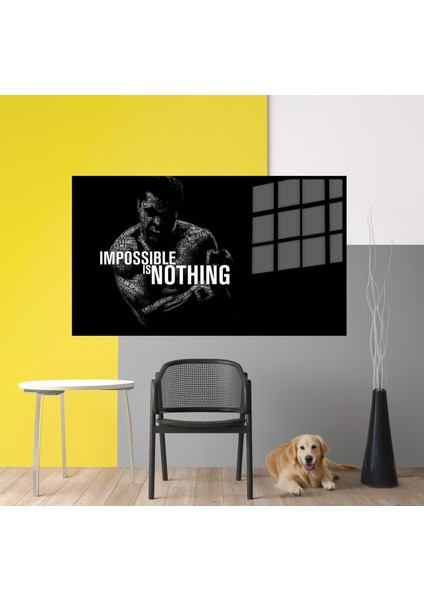Motivasyon Cam Tablo, Kaligrafi, 3d Dekoratif Baskı