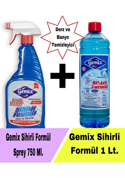 Derz Temizleyici Sihirli Formül Mavi Su 750 ml + 1000 ml