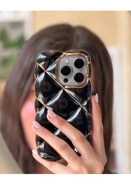 Iphone 15 Pro Max Uyumlu Kabarta 3D Baklava Desenli Yaldız Çizgi Detaylı Diana Kılıf modelleri