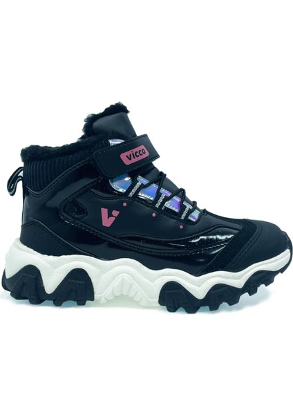 Radus Ll Içi Kürklü Hafif Taban Ortopedik Kız Çocuk Bot Siyah