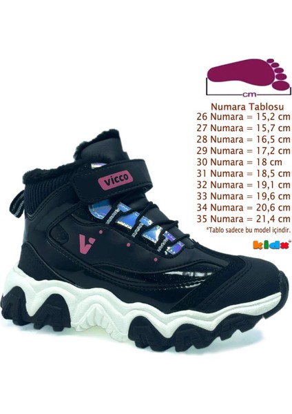 Radus Ll Içi Kürklü Hafif Taban Ortopedik Kız Çocuk Bot Siyah fiyatları