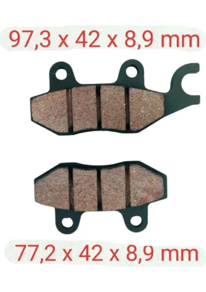 151RS Arka Fren Disk Balatası 9 mm Çengelli F197