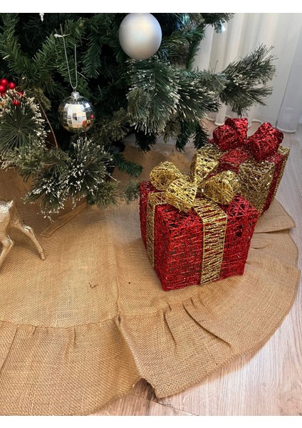 Yılbaşı Çam Ağacı Örtüsü Jüt 90 cm Çam Ağacı Örtüsü fiyatları