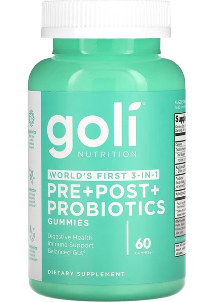 Nutrition Pre + Post + Probiotics 60 Gummies