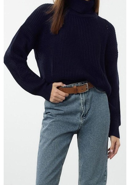 Stil Modern Kadın Crop Reglan Kol Balıkçı Yaka Triko Kazak fiyatları