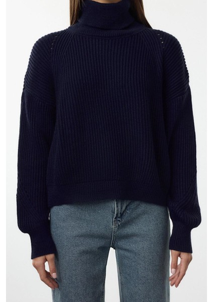 Stil Modern Kadın Crop Reglan Kol Balıkçı Yaka Triko Kazak modelleri