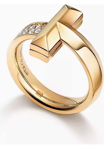 T. Co. T1 Tarz Sarı Gold Yüzük