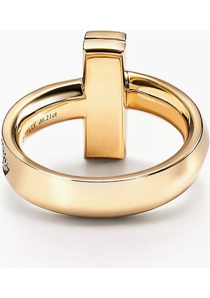 T. Co. T1 Tarz Sarı Gold Yüzük