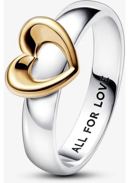 Iki Renkli Hareketli Kalp Yüzük modelleri