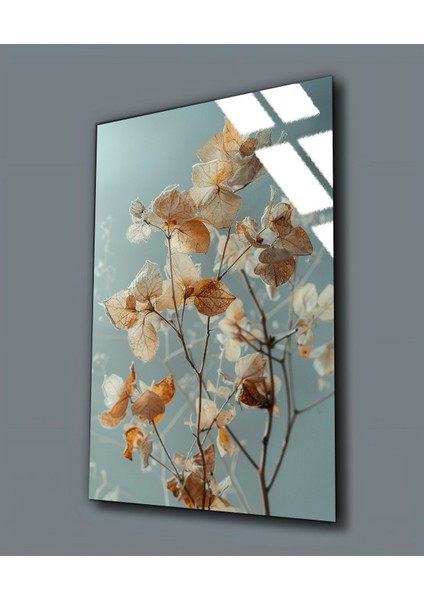 Kırılmaz Cam (Temperli) Soft Renkler Çiçek Tablosu 07