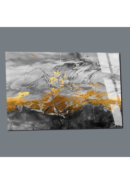 Kırılmaz Cam (Temperli) Gold-Siyah Tablosu 01 modelleri