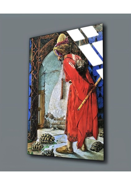 Kırılmaz Cam (Temperli) Kaplumbağa Terbiyecisi Tablosu