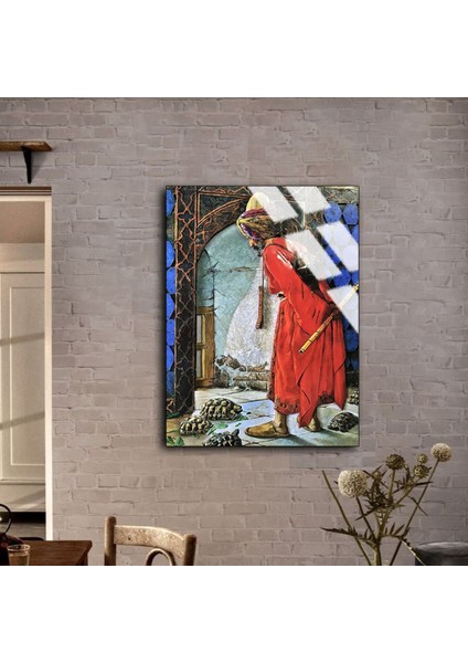 Kırılmaz Cam (Temperli) Kaplumbağa Terbiyecisi Tablosu fiyatları