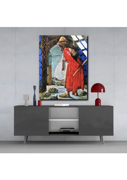 Kırılmaz Cam (Temperli) Kaplumbağa Terbiyecisi Tablosu modelleri