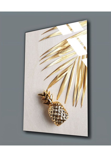 Kırılmaz Cam (Temperli) Gold Anans-Yaprak Tablosu