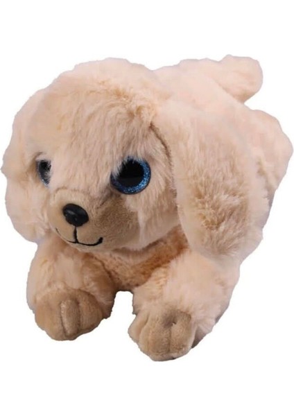 Havlayan Sesli Köpek Peluş Oyuncak Uyku Arkadaşı Hediyelik Peluş Yatan Köpek 35 cm