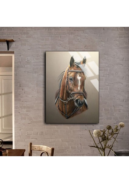 Kırılmaz Cam (Temperli) Kahverengi At Tablosu fiyatları