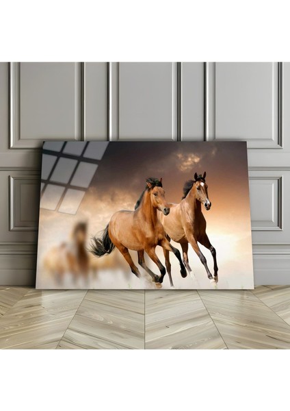 Kırılmaz Cam (Temperli) Kahverengi Atlar Tablosu 06