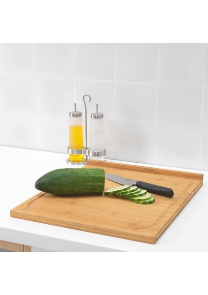 Bambu Kenarlı Kesme Tahtası 45x36 cm, Sağlıklı ve Şık Doğrama Ürünü