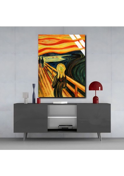 Kırılmaz Cam (Temperli) Çığlık Edvard Munch (1893) Tablosu modelleri