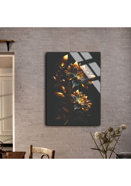 Kırılmaz Cam (Temperli) Sarı Çiçek Tablosu fiyatları