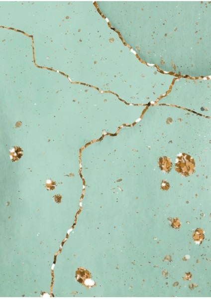 Su Yeşili Gold Desenli Soyut Kombini Çerçeveli Cam Tablo 2'li fiyatları