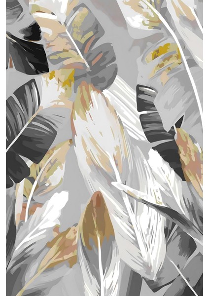 Gold Siyah Gri Soyut Desen Çiçek Kombini Çerçeveli Saatli Cam Tablo modelleri