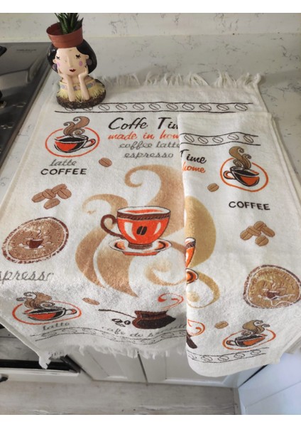 Coffee Baskılı 2 Adet Havlu 40 x 60 cm ve 30 x 50 cm Mutfak Havlusu | Kurulama Bezi fiyatları