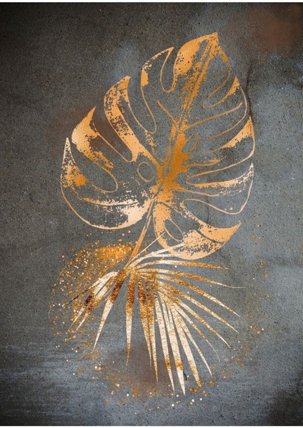 Turuncu Gri Kombin Soyut Çiçek Ve Yarpak Kombini Çerçeveli Cam Tablo 3'lü fırsatları