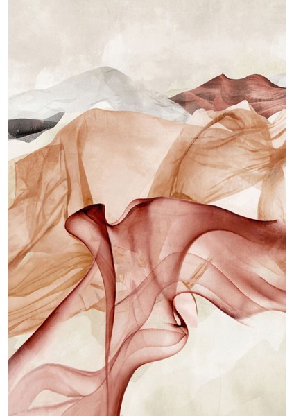 Turuncu Gold Renk Soft Soyut Kombini Çerçeveli Temperli Cam Tablo 3'lü fırsatları