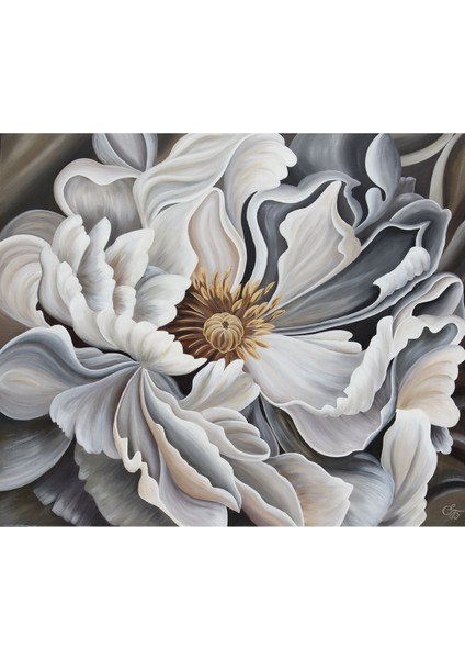 Soft Gri Çiçek Yaprak Kombini Çerçeveli Temperli Cam Tablo 3'lü fiyatları