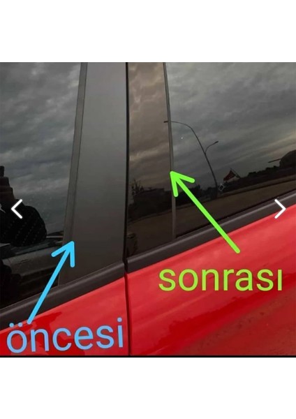 Renault Clio 4 Arka Kelebek Cam Olan Için Sutun Seti Piano Black Parlak Siyah Kapı Sutunu