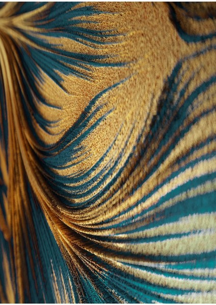 Turkuaz Gold Soyut Kombini|Çerçeveli Temperli Cam Tablo 3'lü Dikey fiyatları