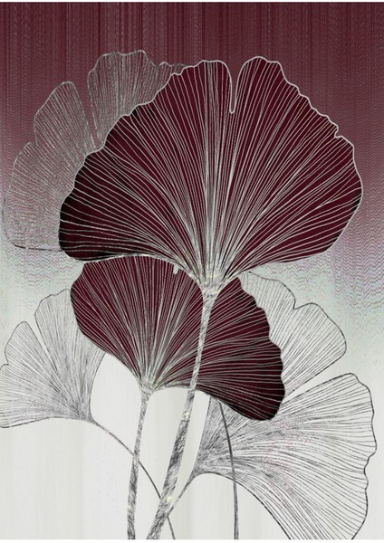 Bordo Gri Çiçek Kombini Çerçeveli Temperli Cam Tablo 3'lü fiyatları