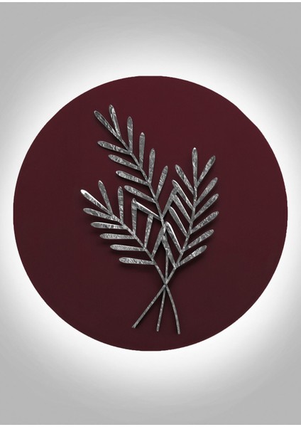 Bordo Gri Çiçek Kombini Çerçeveli Temperli Cam Tablo 3'lü modelleri