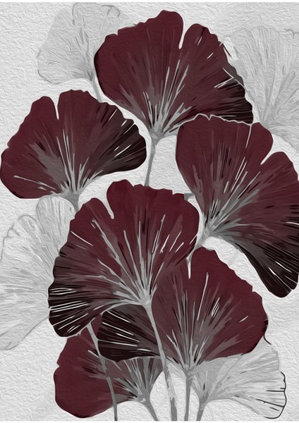 Bordo Gri Çiçek Kombini Çerçeveli Temperli Cam Tablo 3'lü fırsatları