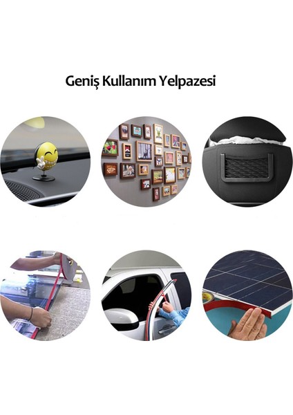 2 Metre Güçlü Yapışkanlı Çift Taraflı Slikon Pratik Şeffaf Bant (K0)