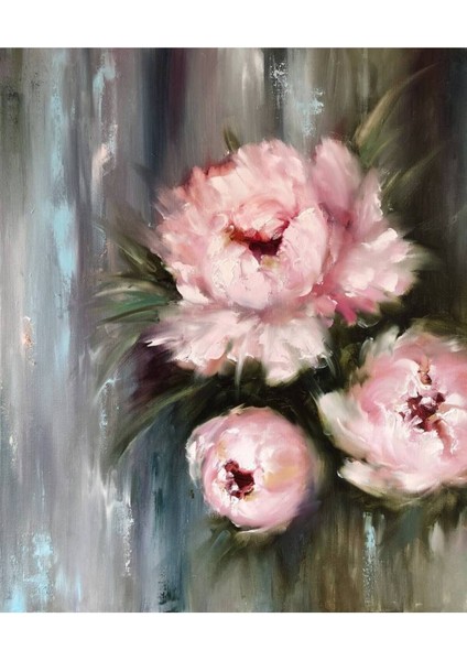 Gül Pembesi Yeşil Kombini Çiçek Kombini Çerçeveli Temperli Cam Tablo 3'lü fırsatları