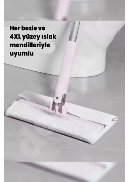 Click Mop - Her Beze Uyumlu - 4xl Islak Mendile Uyumlu - El Değmeden - Kıskaç Mop